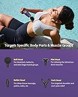 Vista 7 de 2-in-1 Detachable Muscle Massage Gun Deep Tissue with 20'' Extension Handle, Back and Neck Massager for Pain Relief, Handheld Massager for Shoulder