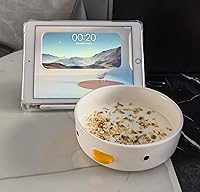 Vista 5 de PURROOM Cuenco de ensalada gracioso y bonito de pato de 6'' de diámetro, cuenco de cerámica con esmalte hecho a mano y parte inferior plana, seguro