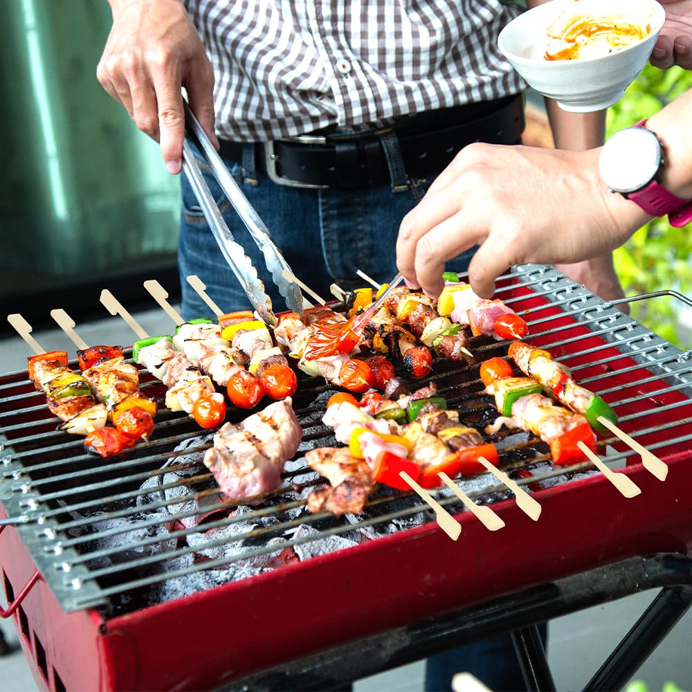 Cocktail Picks KnF 15cm Bamboo Picks Paddle Skewers Natural Wooden