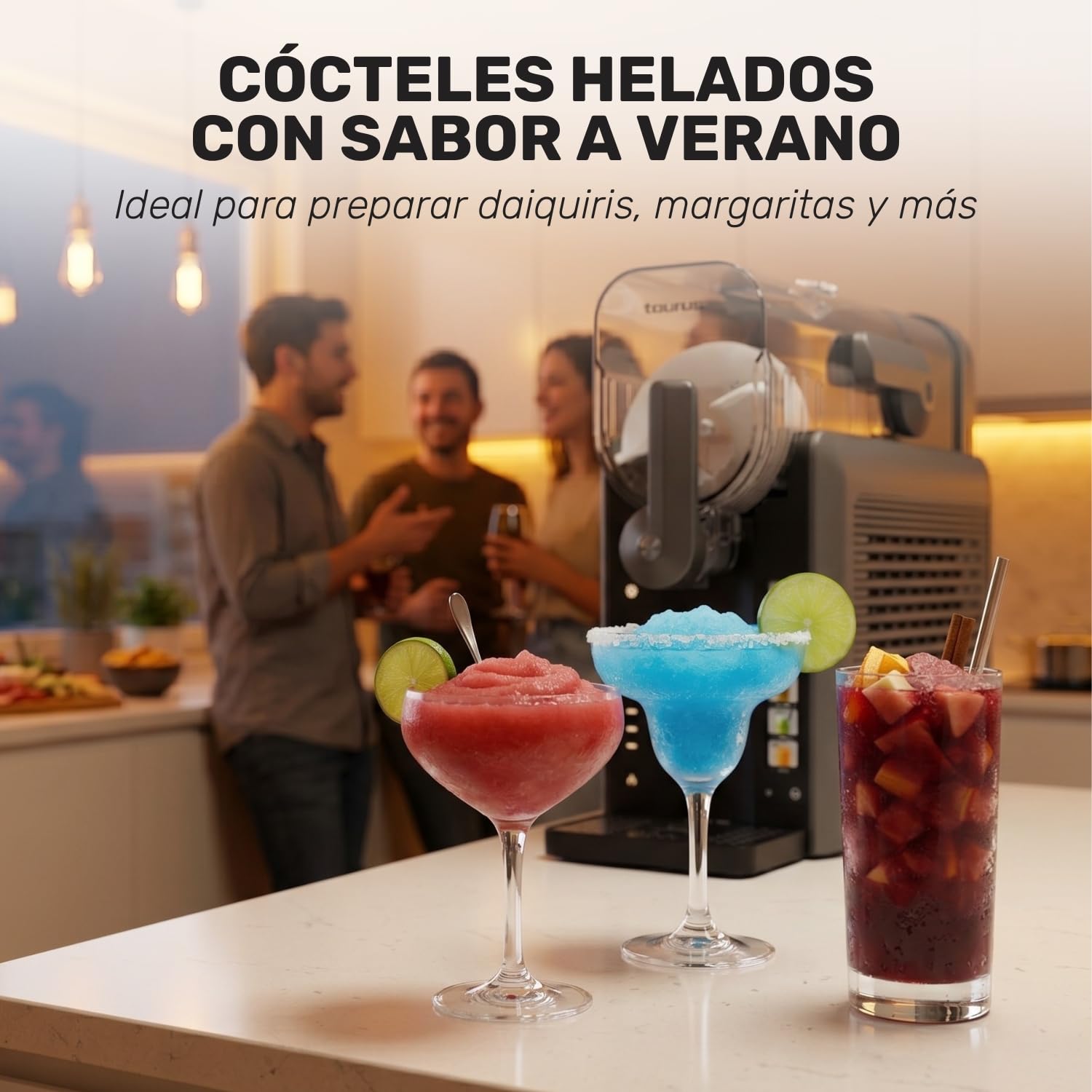 Taurus – Máquina de Granizados Ice Flow 2600 | Capacidad 1,6L | 6 Programas de Bebidas heladas y granizadas | Listas en 15 min | Diseño compacto | Pantalla Táctil | Autolimpieza + Apto Lavavajillas