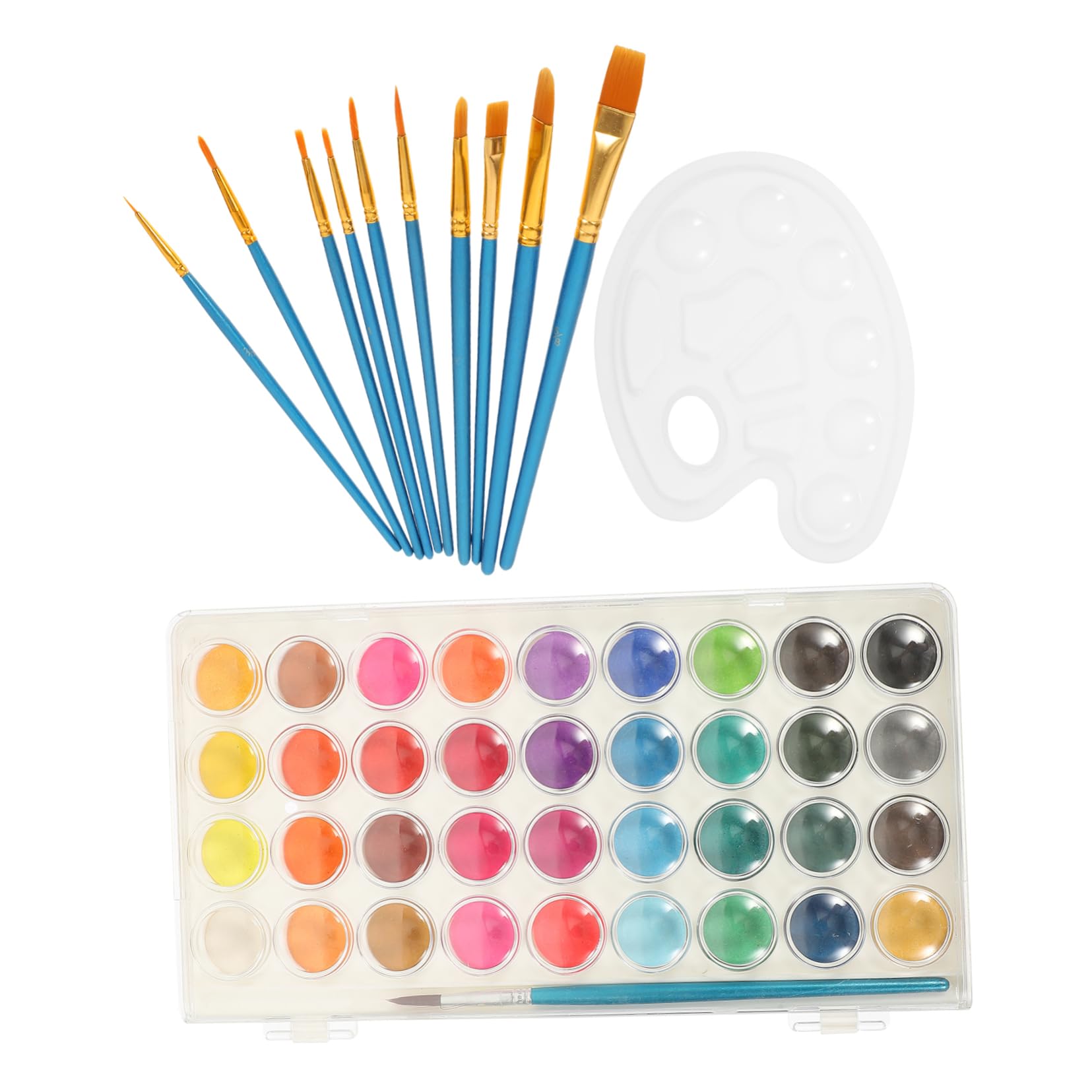 Operitacx 5 Juegos con Cepillo De Bandeja De Pintura Kit De Pintura Facial Kits De Pintura De Artista a Granel Manualidades para Niños De 4 a 8 Años De Mezcla De Pigmentos Pinceles Abs