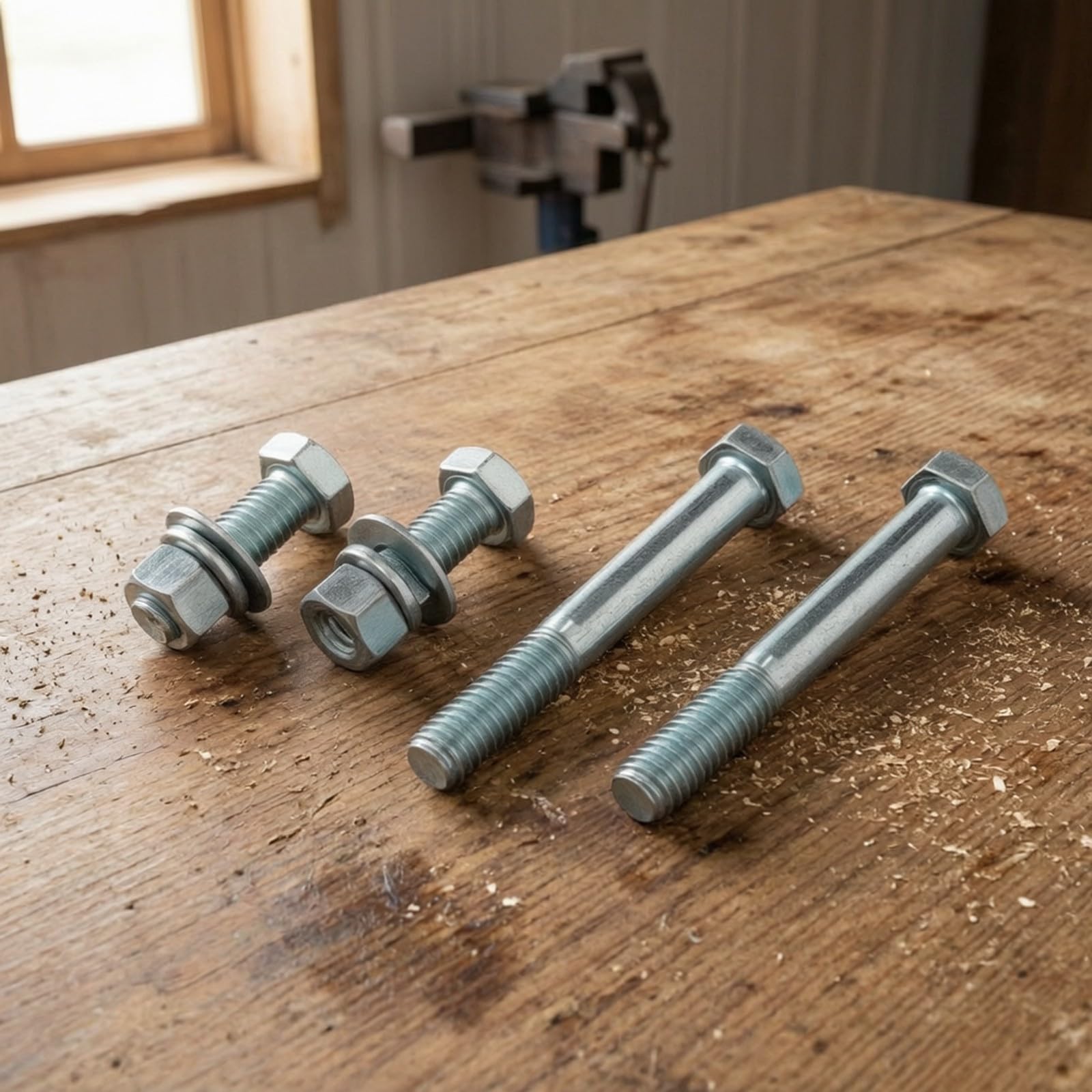 Milageto 4 Piezas Tornillos Cabeza Hexagonal | Resistente, Aranlas Planas, para Taller, Instaladores, Mecánicos
