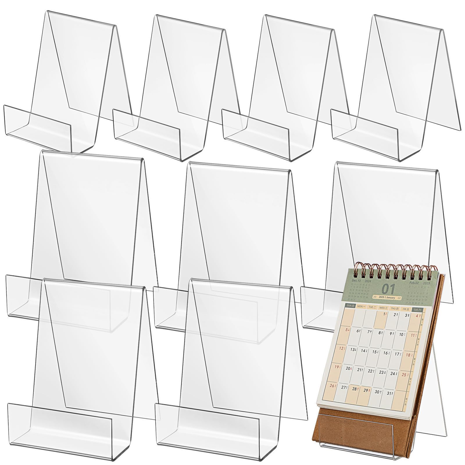 Support Robuste pour Cartes et menus avec base stable en acrylique portable lot de 10