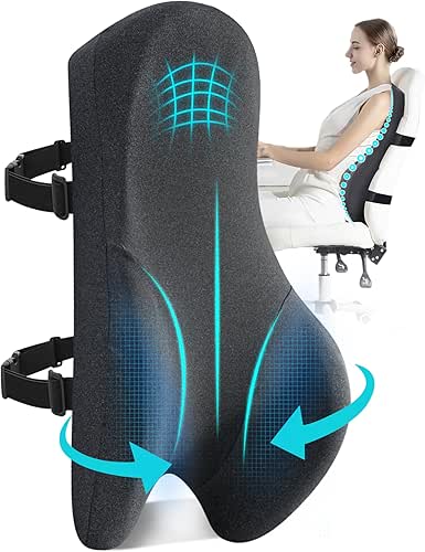 Teemour High Back Support Pillow for Office Chair, Fully Support