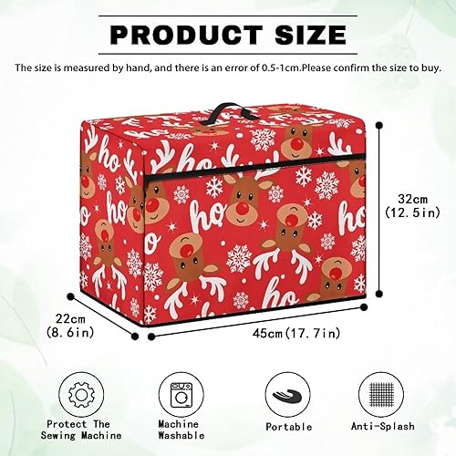 Miniatura 119 de Mumeson Cubierta antipolvo para máquina de coser de gatos negros con flores, para la mayoría de máquinas de coser estándar, plegable, duradera