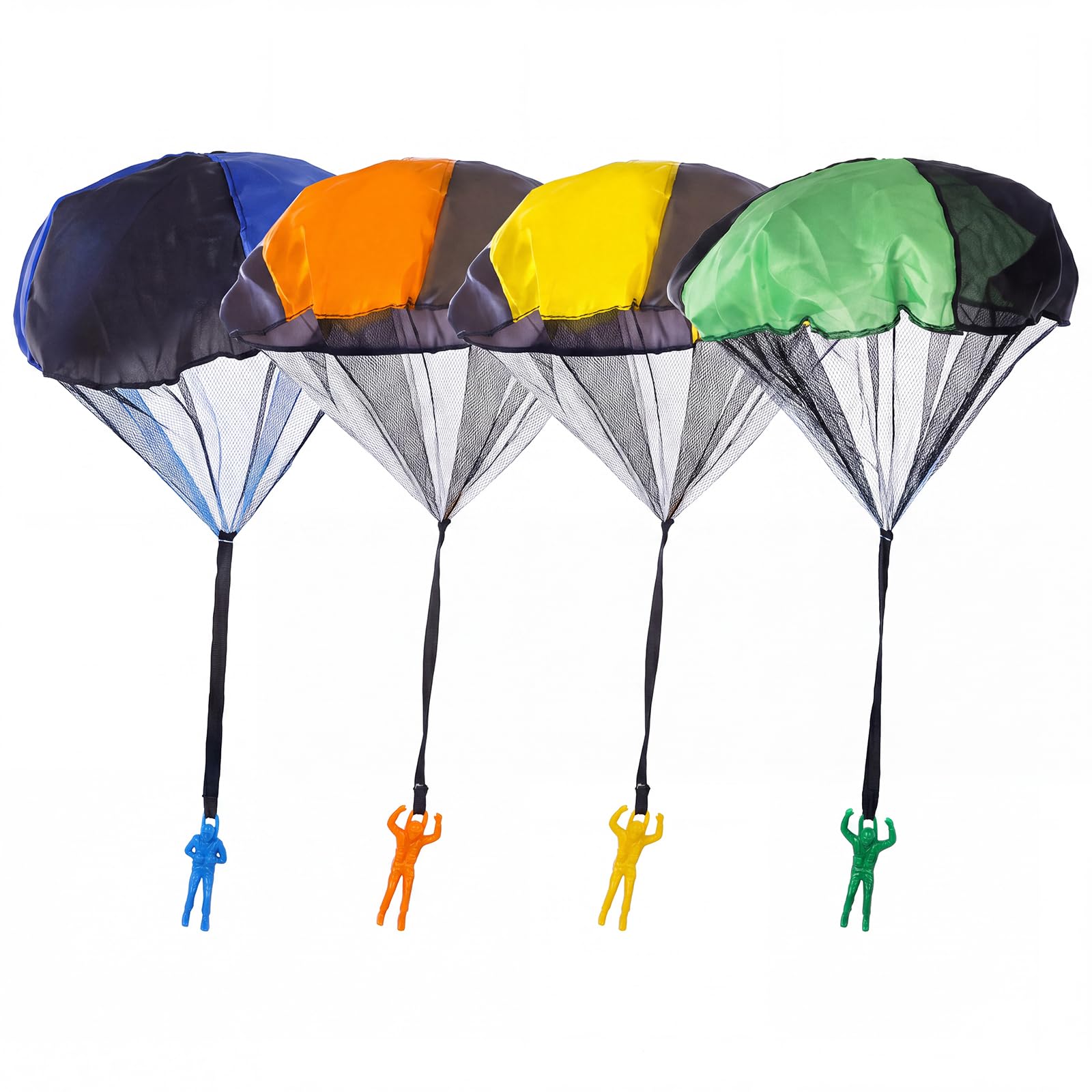 Camping Toys,Parachute Toys For Kids,4-Piece Hand-Thrown Parachute Toy Set