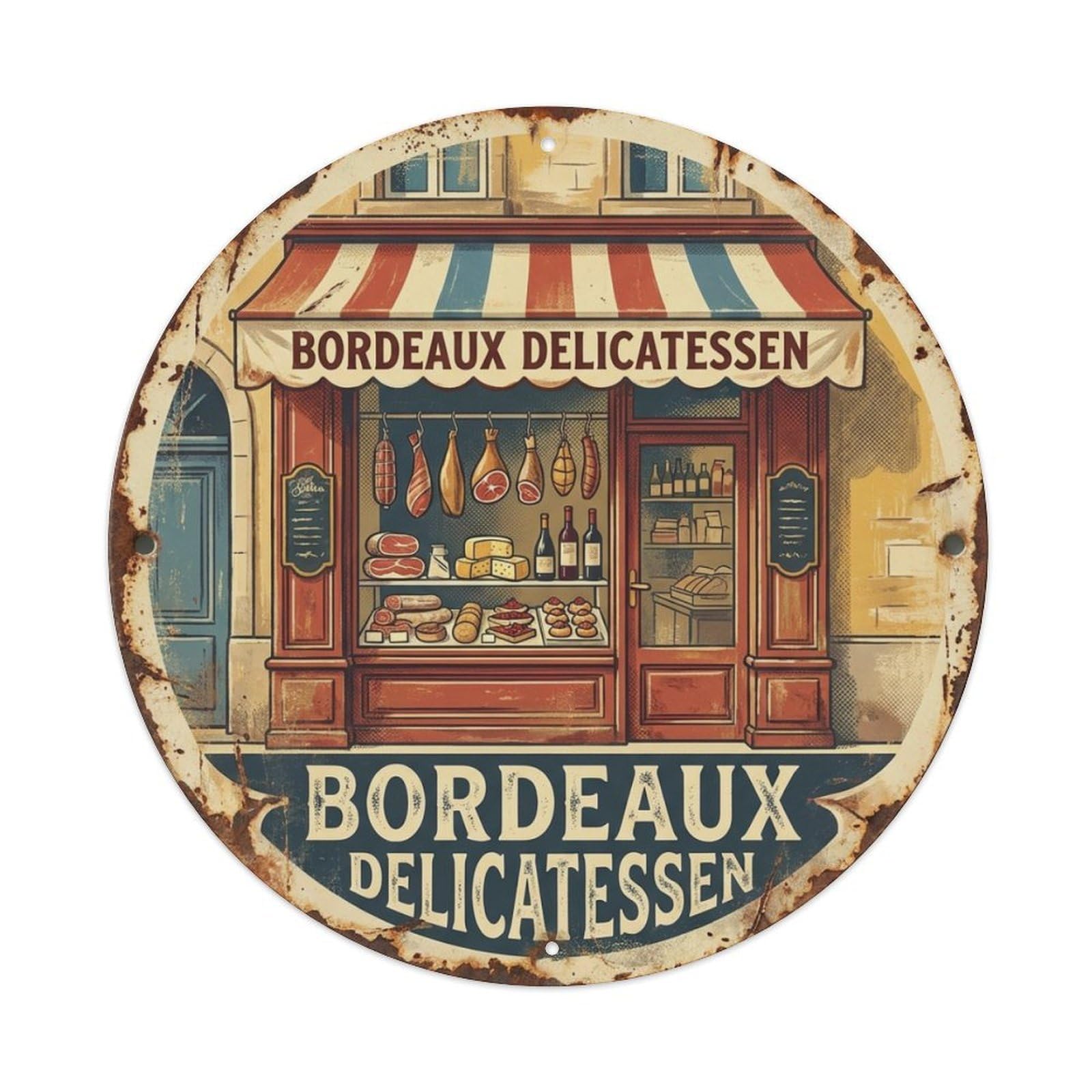 Delicatessen France Bordeaux Culture Travel Metal Tin Sign