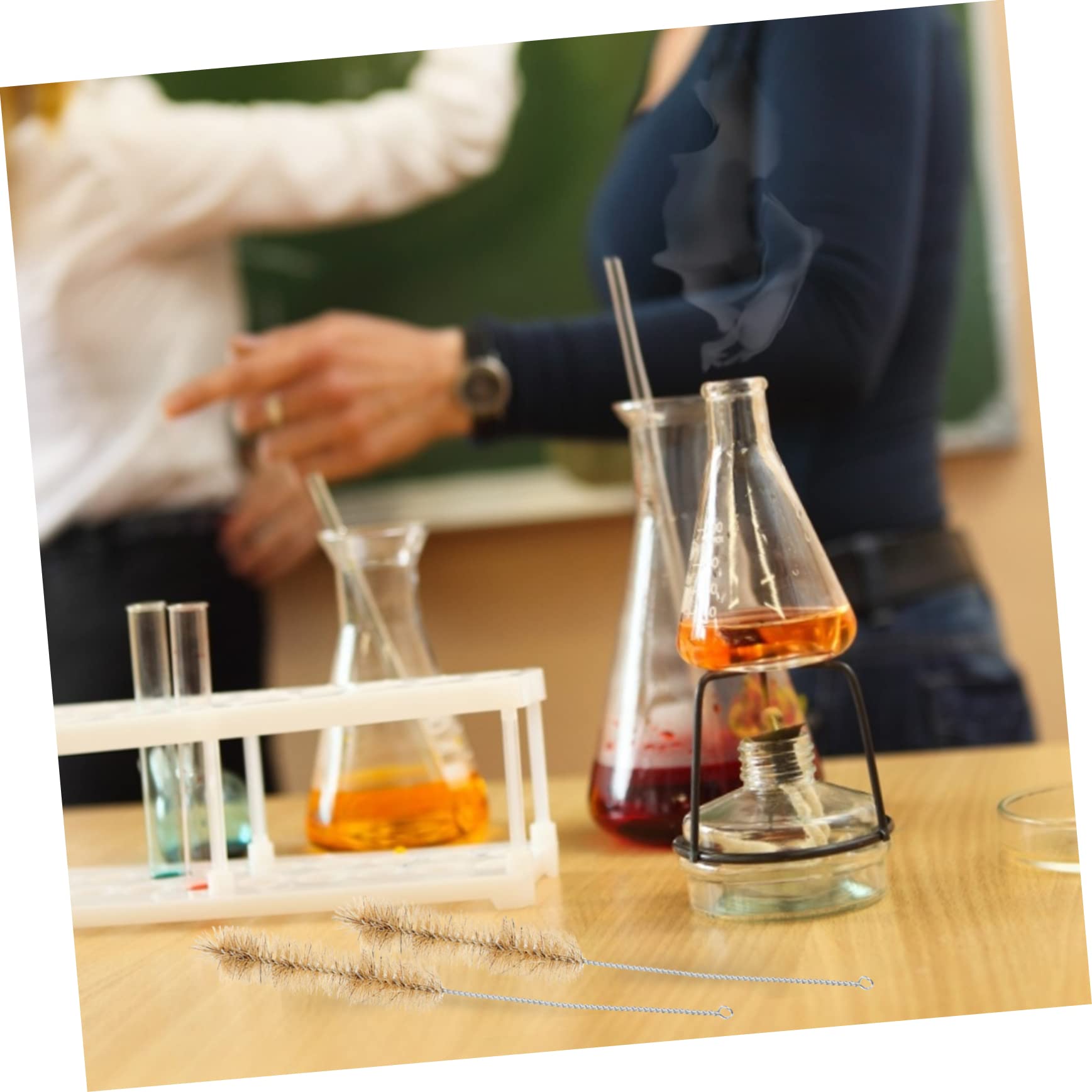 FOMIYES 10pcs Nylon Tube Brush Drinking Straw Cleaning Brush Nylon Test Tube Brush Bristle Tumbler Straws