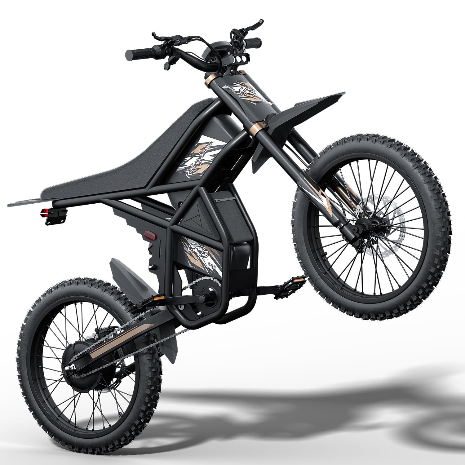 GT73 PRO/GT73 Electric Dirt Bike for Adults, 50MPH 60V 3000W / 37MPH 48V 2400W, 1747Wh/2160Wh Dual Battery Ebike Up to 85 Miles, 25" Motorcycle Tire, UL2849 All Terrain E Bike Full Suspension