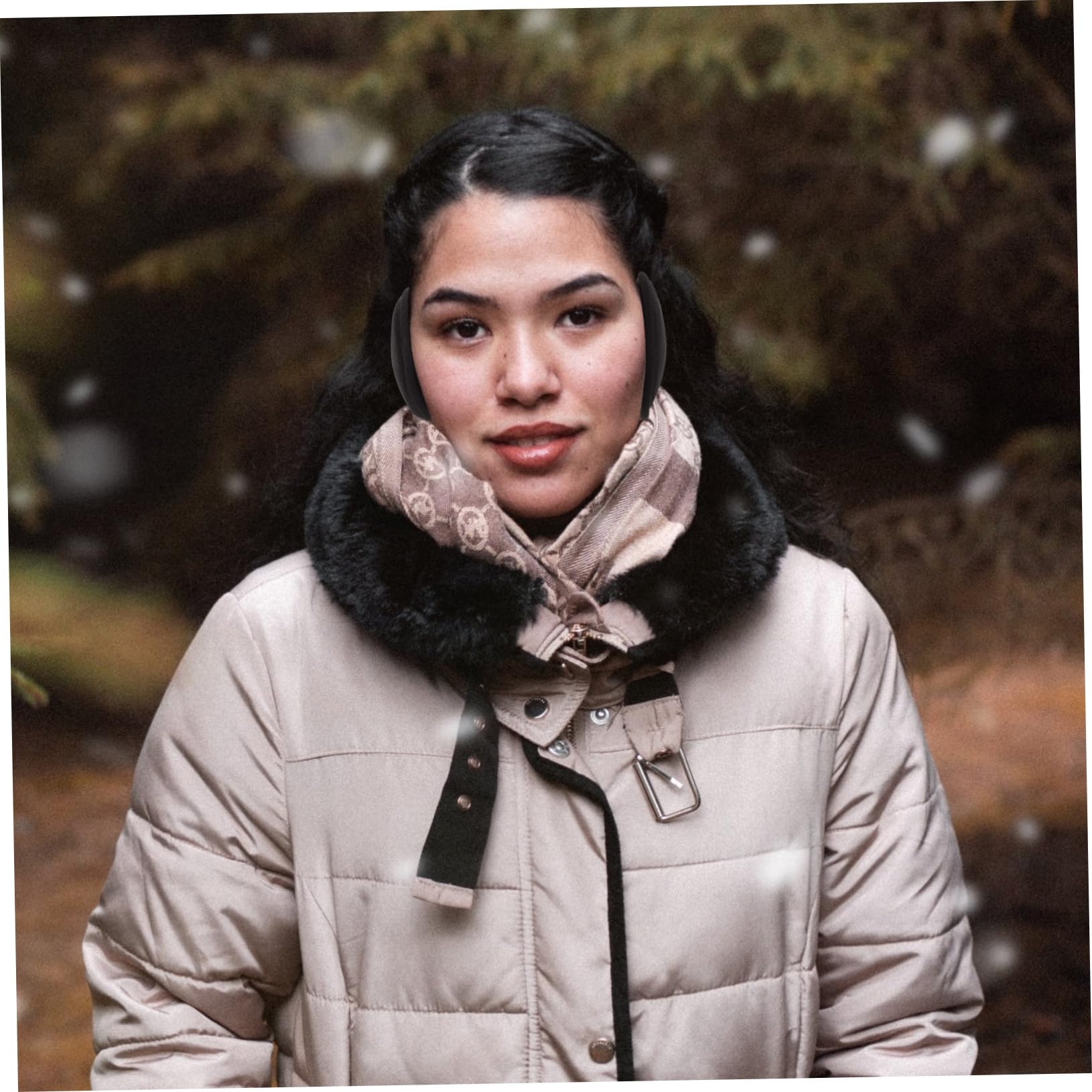 GAROZATION Winter Earmuffs Plush Material Lightweight Ear Warmers for Women Snowboard Skiing