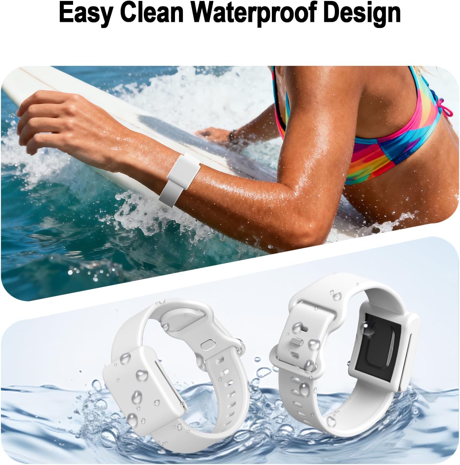 Vanet Nylon & Silicone Straps Compatible for Whoop 5.0 Bands Peak, MG Life and One, Adjustable Sport Replacement Band for Men Women