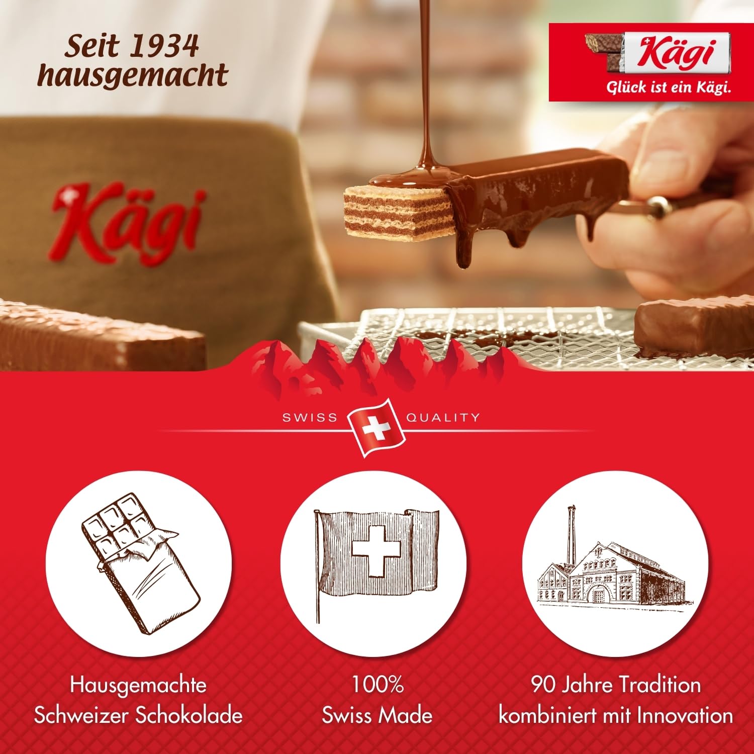 KÄGI Toggenburger Butterbiscuit Classic I Leckere Schweizer Butter Kekse I Dreierpack Knusprige Butterkekse nach Hausrezept I Köstliches Kaffeegebäck 3x200g I Butterplätzchen aus Frischbutter