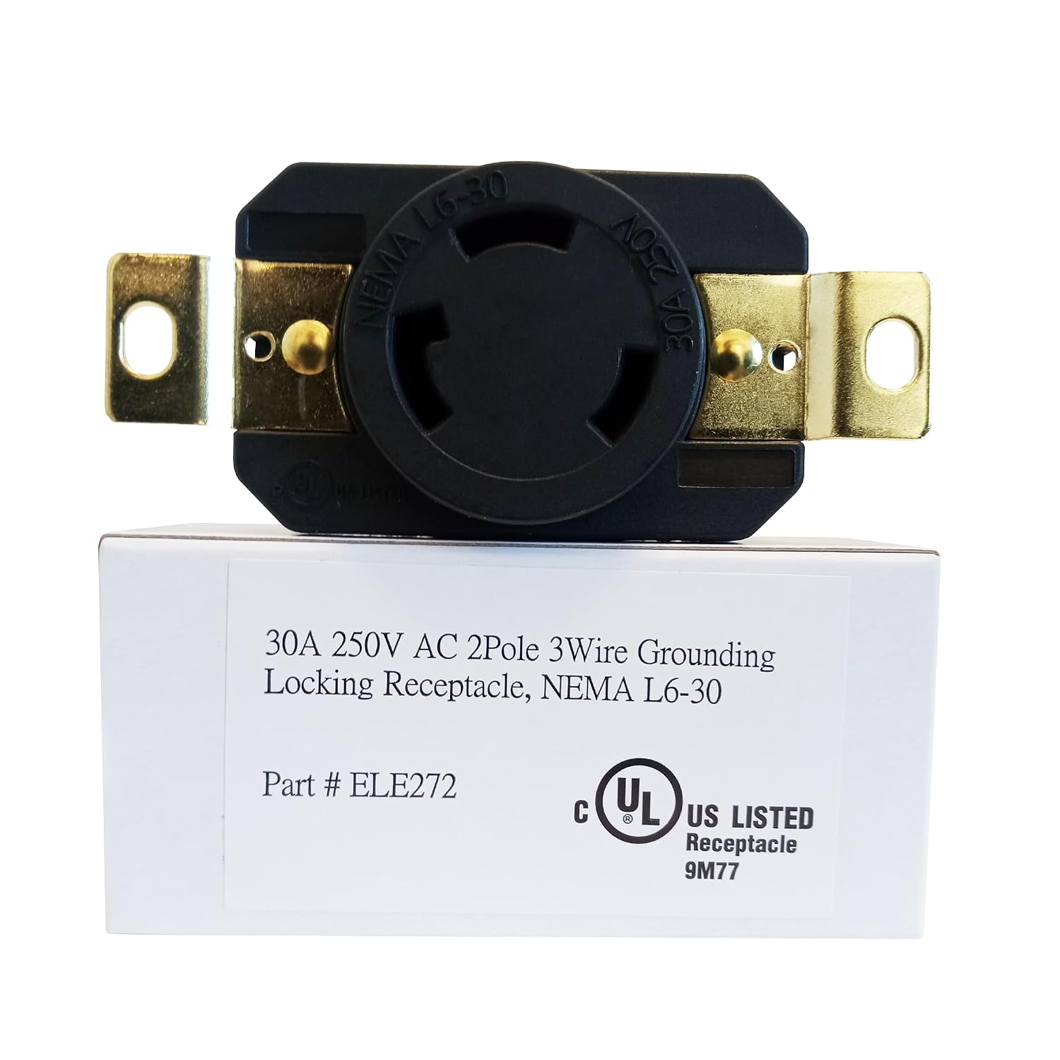 OCS Parts NEMA L6-30 Locking Plug and Receptacle Set | 250V - 30A - 2 Pole 3 Wire | cUL Listed Replacement Electical Power Plugs (Plug + Receptacle)