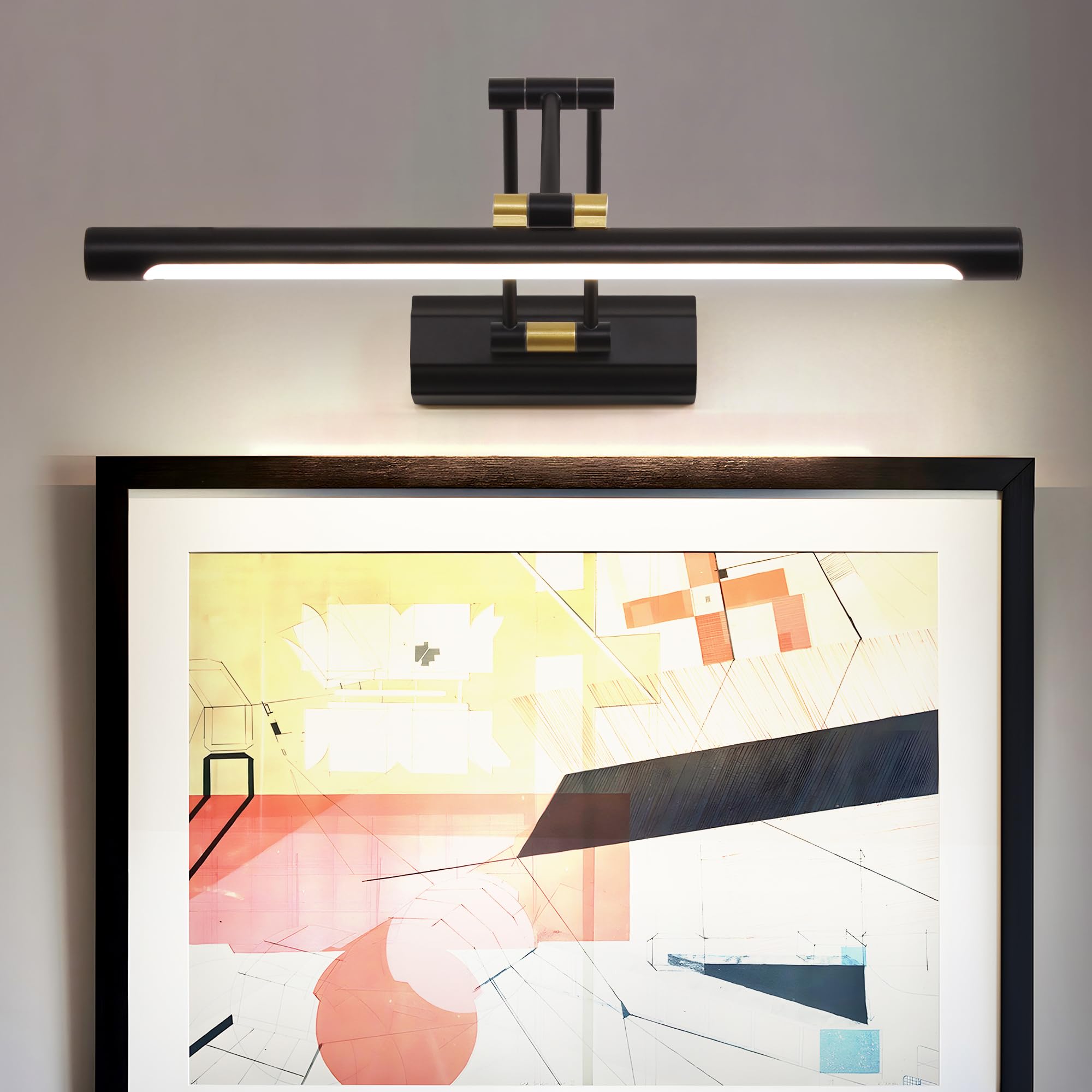 8W Lampa ścienna LED na lustro łazienkowe, 43cm nowoczesne oświetlenie obrazu, oświetlenie łazienkowe, 4000K oświetlenie wewnętrzne garderoba obraz olejny make-up 270° obracana