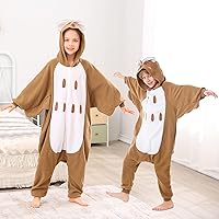 Vista 2 de Pijama de una pieza Canasour, mono de mapache, talla 4-10, unisex, para niño, Azul Lechuza