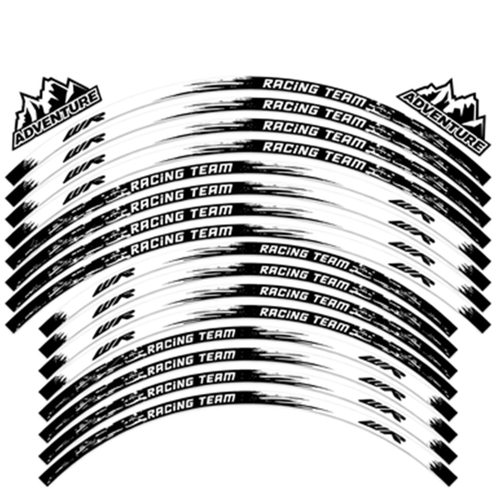 Motorcycle Wheel Sticker Motocross Rim Stripe Decals for WR250R WR250F WR450F WR 250R 250F 450F WR155R 21/18(Color5)