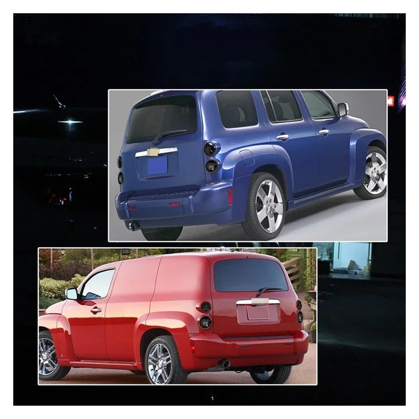 Pilotos Traseros Kit De Carcasas ABS Para Luz Trasera Marcha Atrás Coche Para Chevy Para HHR 2006 2007 2008 2009 2010 2011 Sin Casquillo Bombilla(Tail Light Housing)