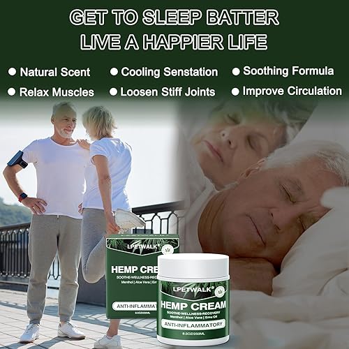 Miniatura 8 de Crema de cáñamo de 8.5 onzas de máxima resistencia, crema instantánea natural de cáñamo con cáñamo, árnica, cúrcuma, fórmula totalmente natural