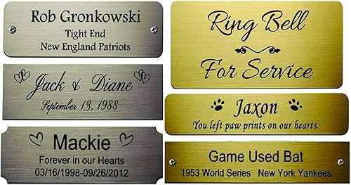 Miniatura 6 de Etiqueta de nombre o trofeo/etiqueta para foto, grabada, elegir parte trasera de la etiqueta (imán, pin, o cinta de placa)