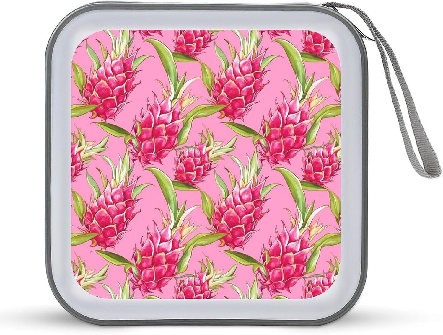 Pitaya Fruit Pattern Protective CD Case Storage Rack 40 Capacity DVD Holder Organizer Car Travel