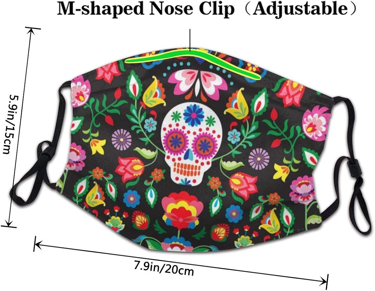 Creative Product Mexican Sugar Skulls Day of The Dead Flowers Mask Face Mouth Cover Bandanas for Dust Anti-Haze Balaclavas Out Doors Festivals Sports Washable Reusable Facial Decorations for Women and Men Black Flash Deals - 80% OFF Mexican Sugar Skulls Day of The Dead Flowers Mask Face Mouth Cover Bandanas for Dust Anti-Haze Balaclavas Out Doors Festivals Sports Washable Reusable Facial Decorations for Women and Men Black