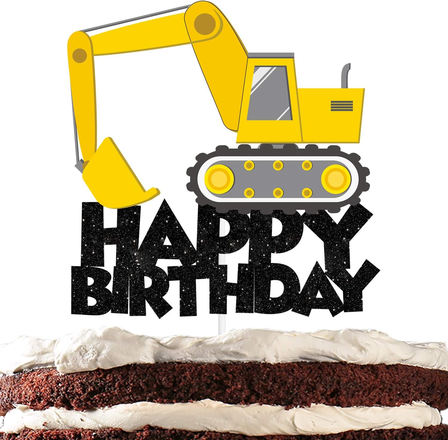 Buy Construction Truck Cake Topper Happy Birthday Decor Excavator Vehicle  Theme Picks for Baby Shower Birthday Glitter Party Decorations Supplies  Online in Italy. B089FLVFL6