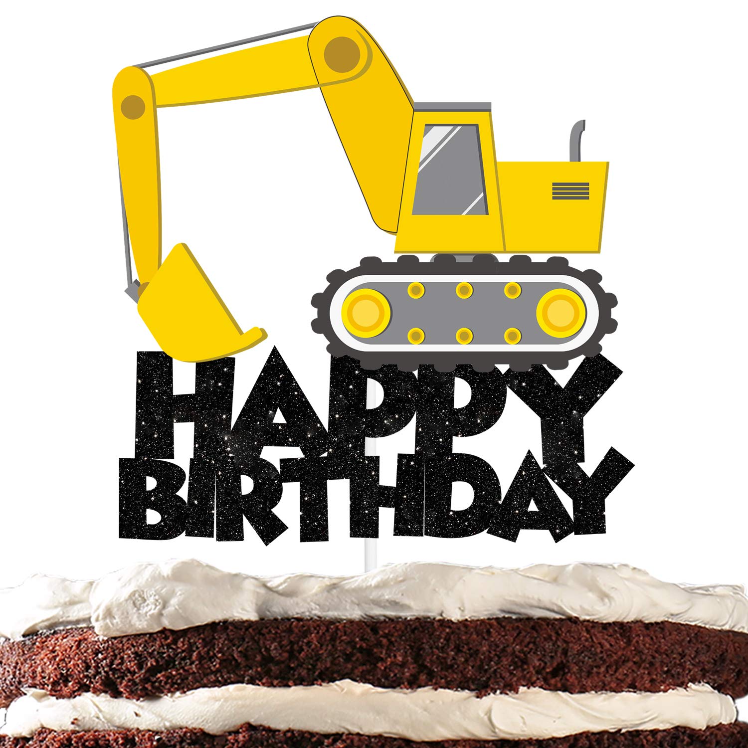 Buy Construction Truck Cake Topper Happy Birthday Decor Excavator