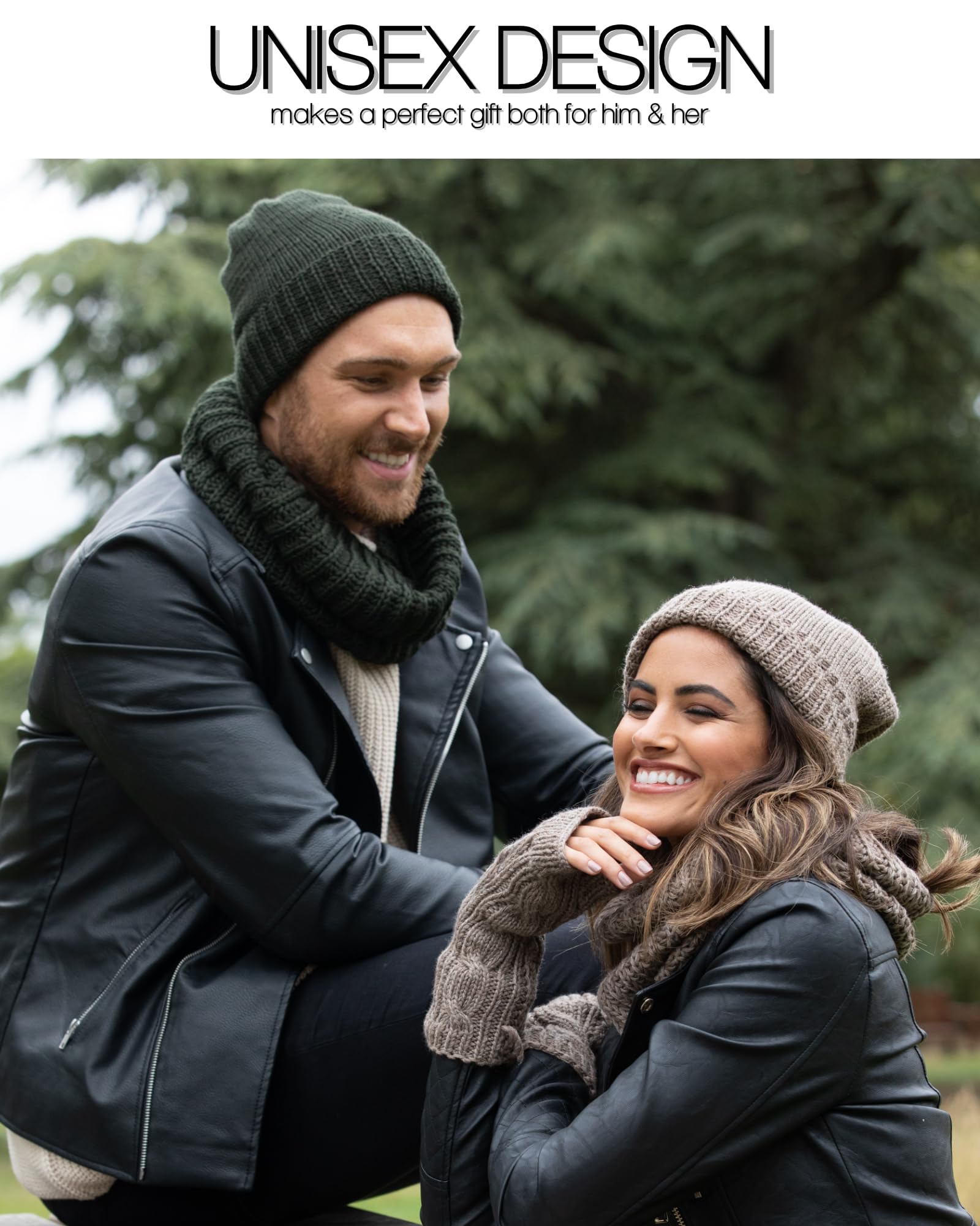 likemary Gorro para hombre – Gorro de lana merino – Regalos éticos – hecho a mano – Sombrero de lana al aire libre