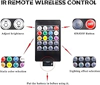 Vista 3 de LivTee Luces interiores LED para automóvil, 4 unidades, 48 LED, multicolor, accesorios para el interior del automóvil, iluminación debajo