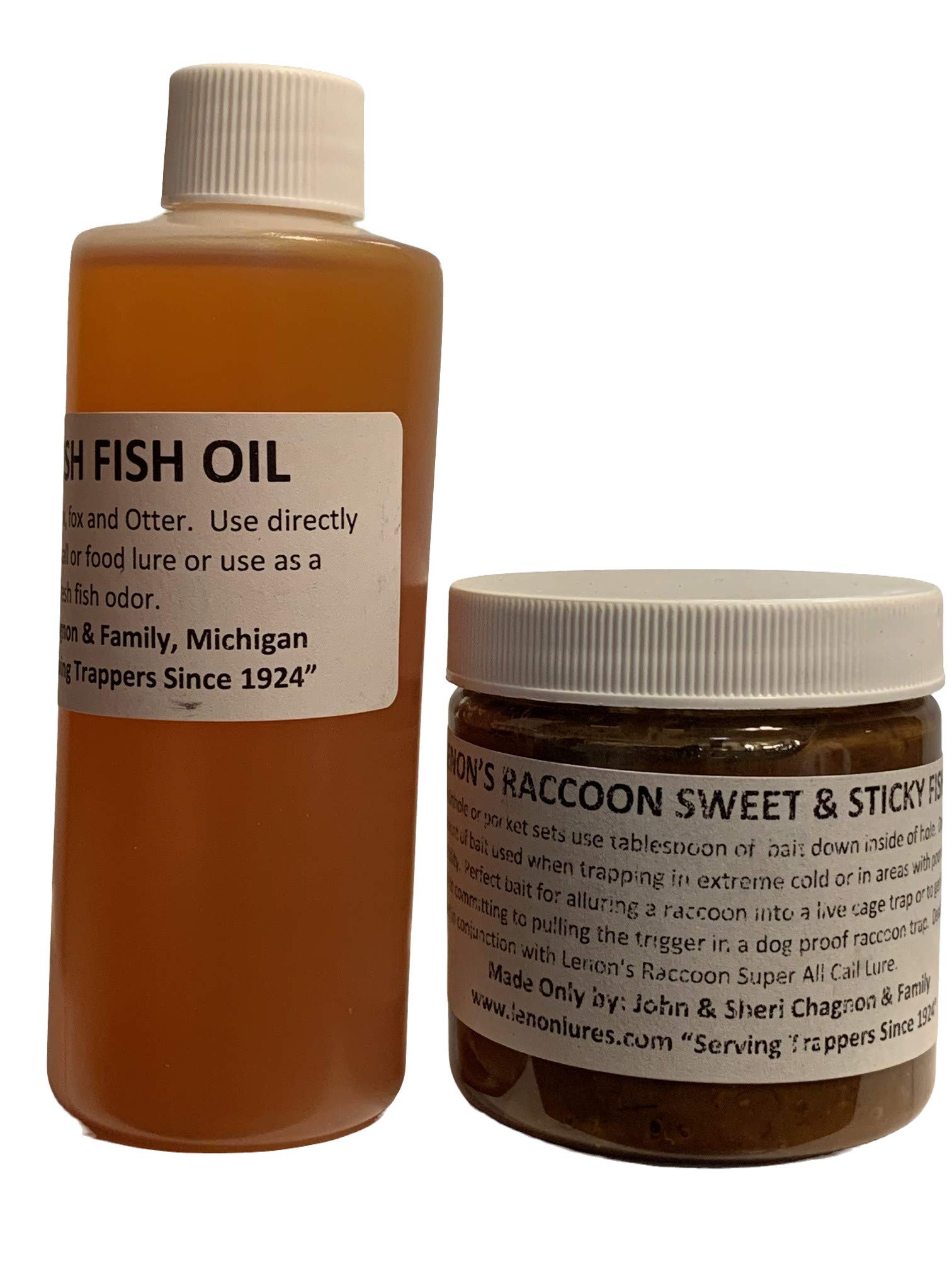 Combo Lenon Raccoon 4 oz Sweet Sticky Fish Bait & 4 oz Fresh Fish Oil : Patio, Lawn & Garden