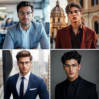 Blue Light Glasses Men and Woman, 99% Blue Light Blocking Glasses for Computer Gaming TV Phone Screen Half Frame