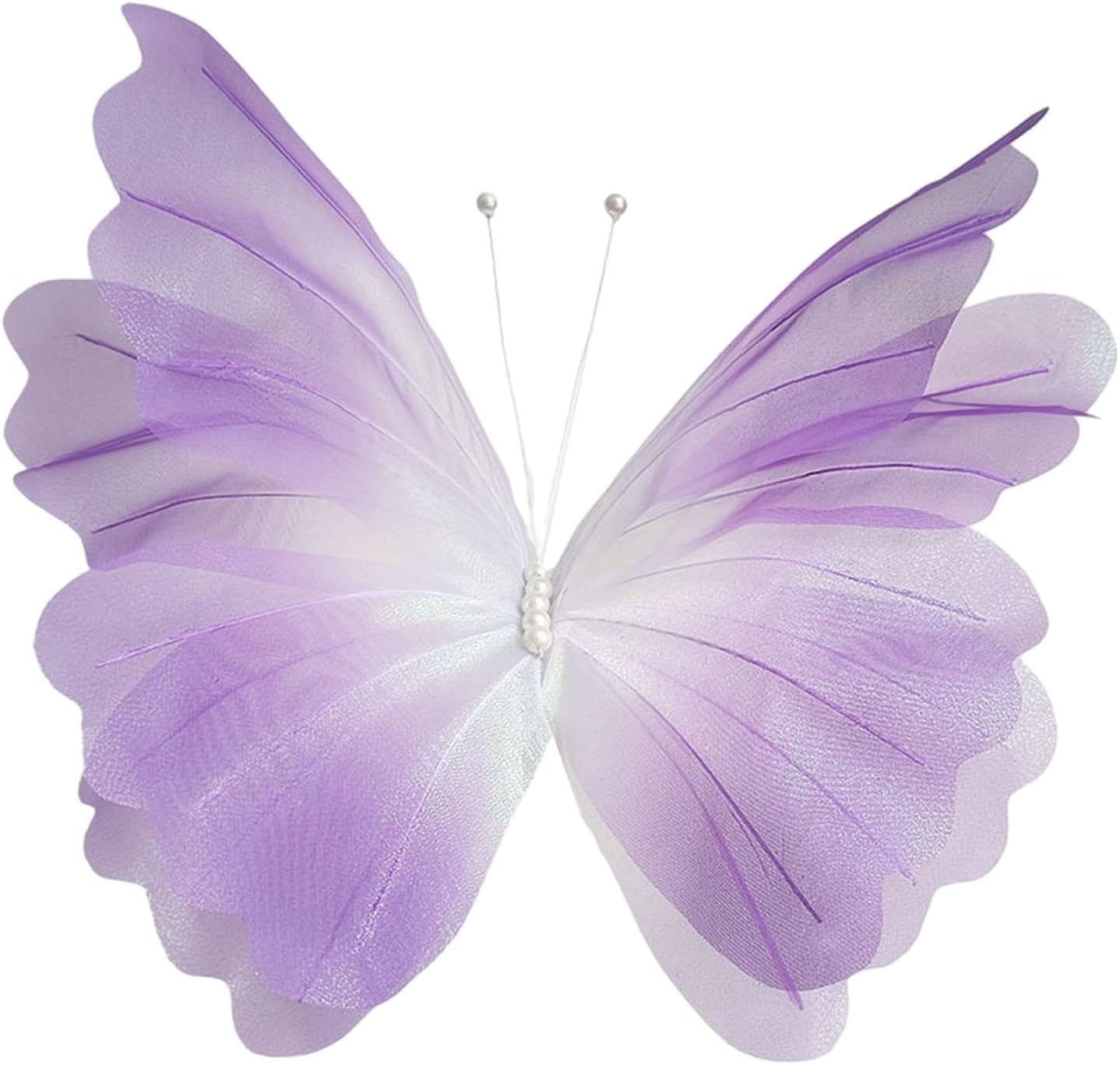 Artificial Butterfly Decoration,Photo Props DIY Multipurpose Decorative Silk Butterfly Decor for Shower Decor Wedding, Gradient Purple