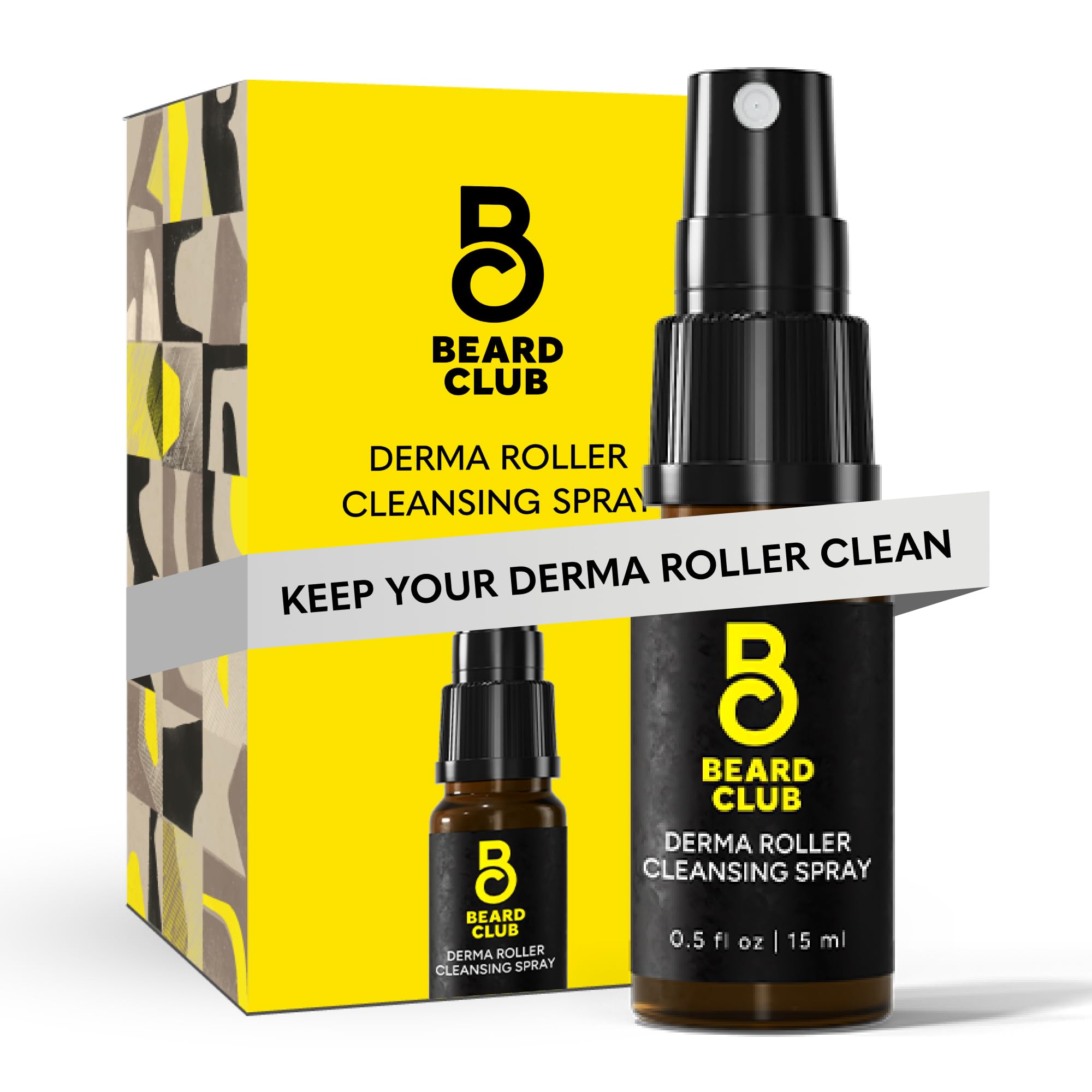 The Beard Club Derma Roller Cleansing Spray - Clean and Prolong Derma Roller Life - 0.5oz