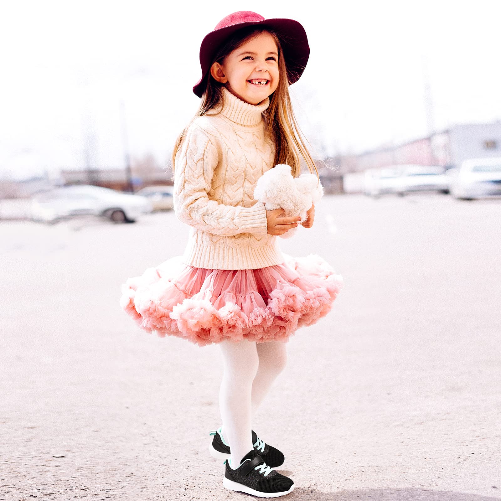 Harvest Land Girls Trainers Kids Athletic Shoes Toddlers Glitter Sneakers Breathable Tennis Running Sports Shoes — view 7