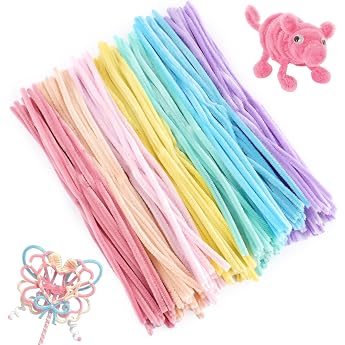 200 Pieces Pipe Cleaners for Crafts 10 Colours Pipe Cleaners Craft Set