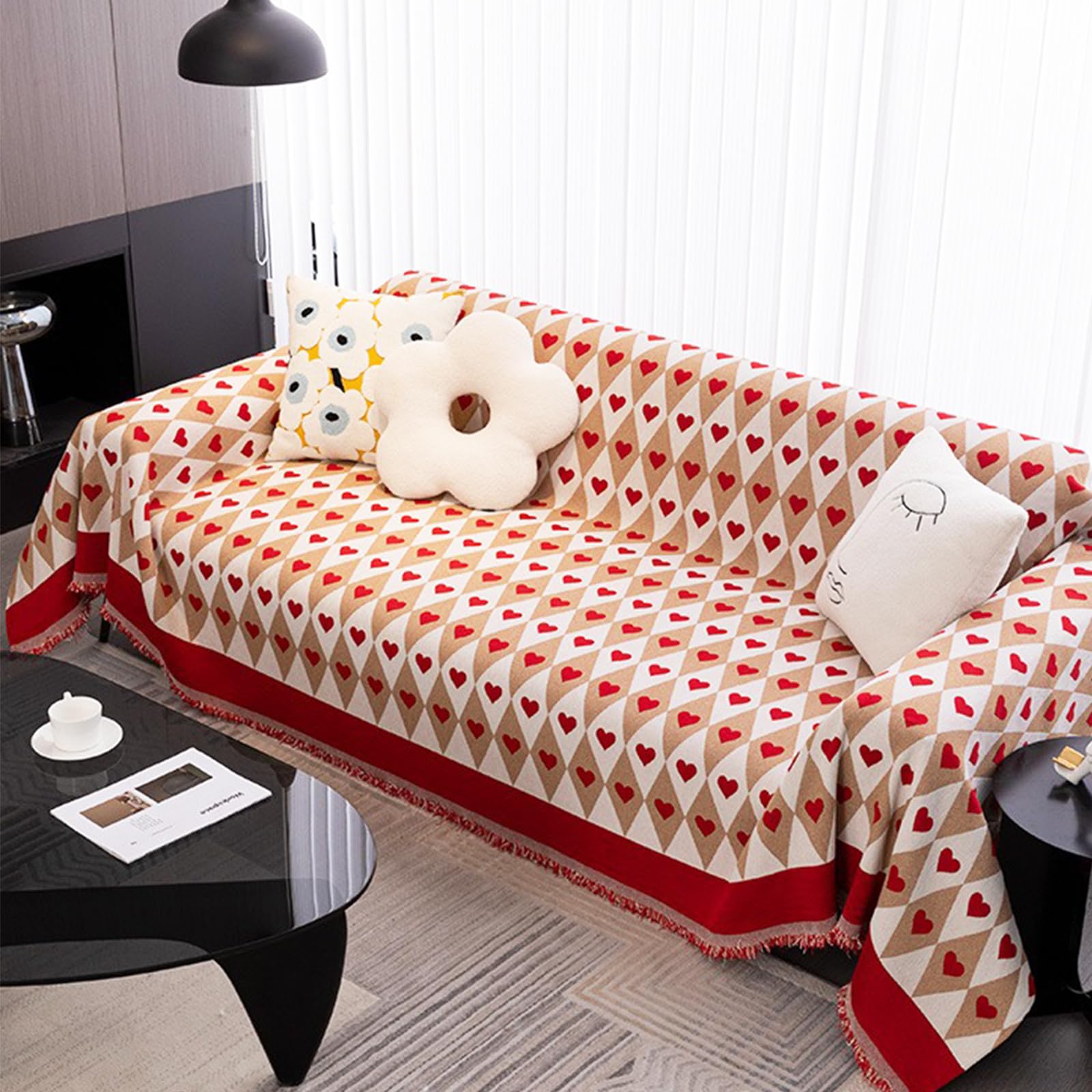 Housse de canapé sectionnelle géométrique au design haut de gamme