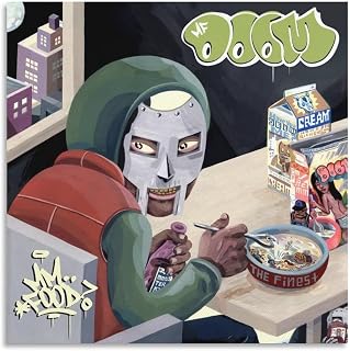 ARINAL MF Doom Poster Mm...Food Canvas Poster Wall Decorative Art Painting Living Room Bedroom Decoration Gift Unframe-style12x12inch(30x30cm)