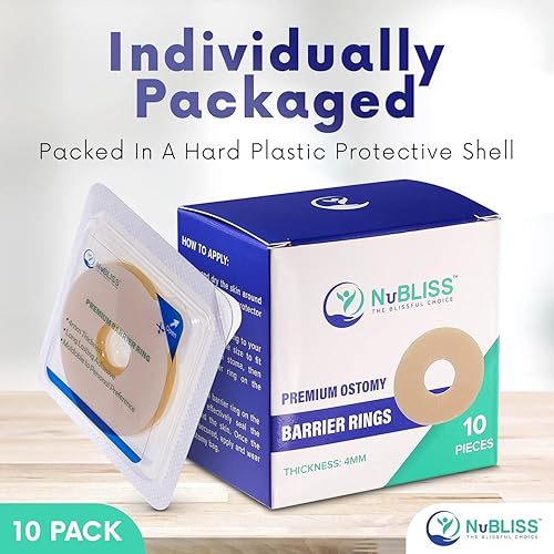 Miniatura 5 de Anillos de barrera para ostomía elegibles para FSA y HSA, 10 anillos de estoma de 0.157 pulgadas de grosor, suministros de colostomía para
