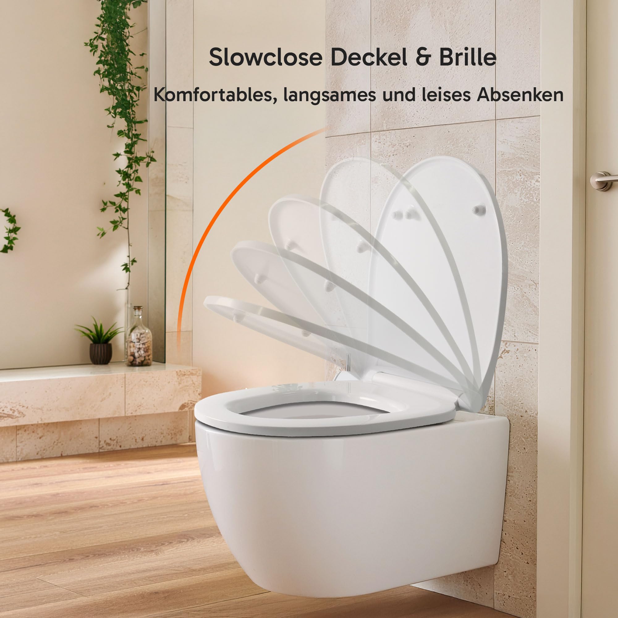 Hochkönig WC-Sitz Weiß – Premium Duroplast mit Softclose & Edelstahl Scharnier – Antibakteriell, abnehmbar – Universell passend, einfache Montage – Made in Austria