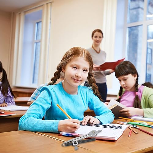 Miniatura 4 de SOIMISS Brújula de geometría Profesional Compás Matemáticas Transportadores Geometría Herramientas de dibujo de precisión con lápiz para ingenieros