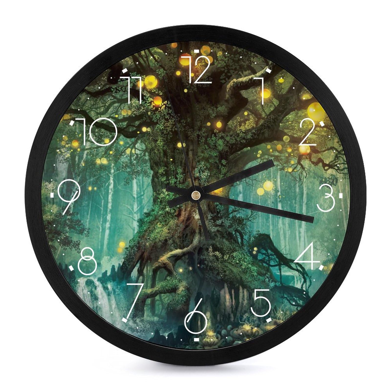 Amazon.co.jp: 森 ファンタジー 壁掛け時計 かけ時計 置き時計 連続