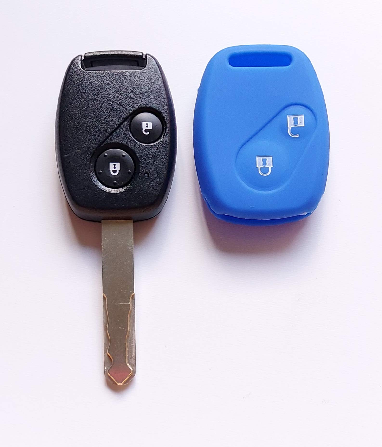 Silicone Key Fob Cover For Honda Civic, CR-V, HR-V, Accord, Jazz - 2 Button Remote Protector