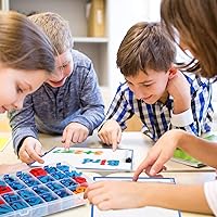 Vista 6 de 235 letras magnéticas con tablero magnético, 2 bolígrafos magnéticos borrables y caja de almacenamiento, regalo de alfabeto ABC de espuma