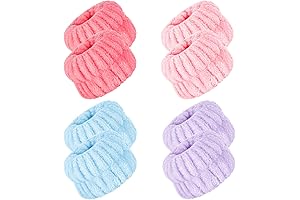 8 Pcs Spa Wrist Washband Microfiber Wrist Wash Towel Band Wristbands for...