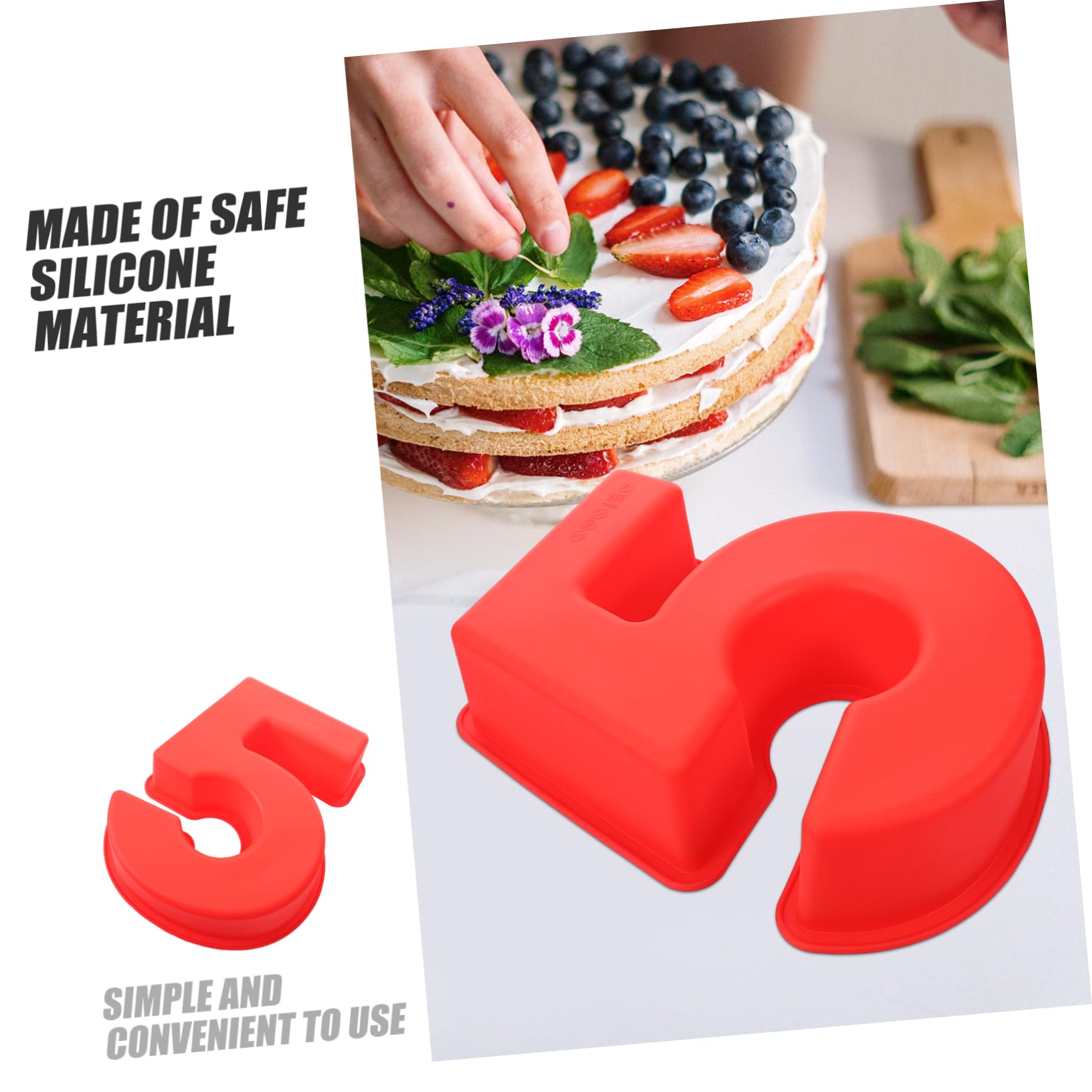 Ciieeo Lot De 5 Moules À Gâteaux En Silicone Faciles À Démouler Et À Nettoyer Pour Anniversaire De Fille