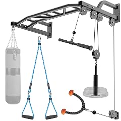 SELEWARE 48 Heavy Duty Pull Up Bar Wall Mount Multi-function Chin up Bar with Home Gym Cable Pulley