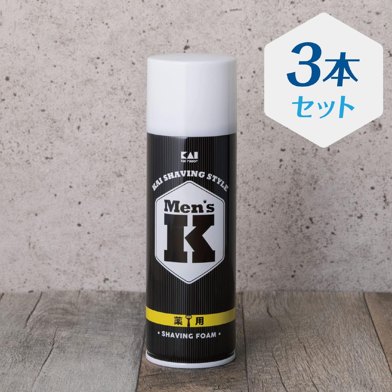 Пена для бритья Kaiin Men's K с лечебным протеином шелка, комбинированный набор из 3 предметов GA0045, фото 2