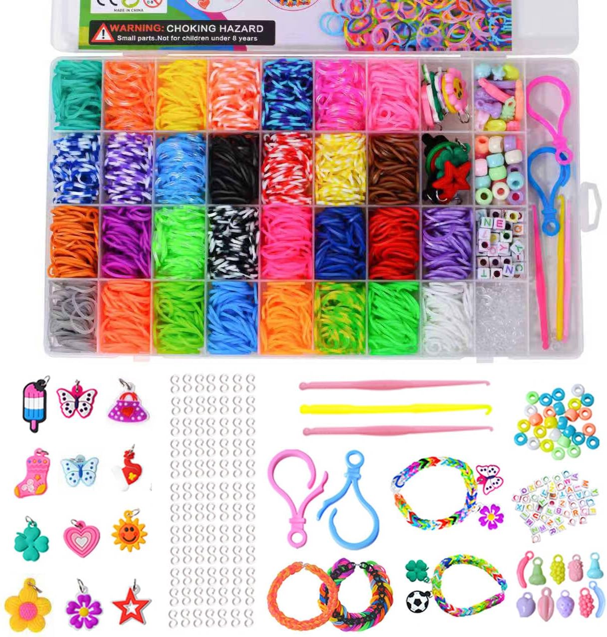 ROYWOO 3000+Bracelet Making Kit - Colorful Rubber Bands Refill Kit, Perfect DIY Gift for Girls DIY,Girls Gift,Colorful Jewelry Making