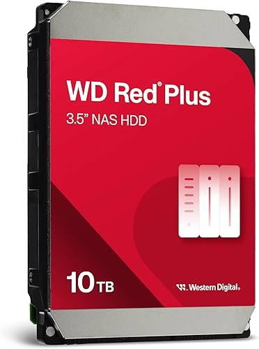 Miniatura 2 de Western Digital Disco duro interno WD Red Plus NAS de 10 TB - 7200 RPM, SATA 6 GBs, CMR, caché de 512 MB, 3.5" - WD100EFGX