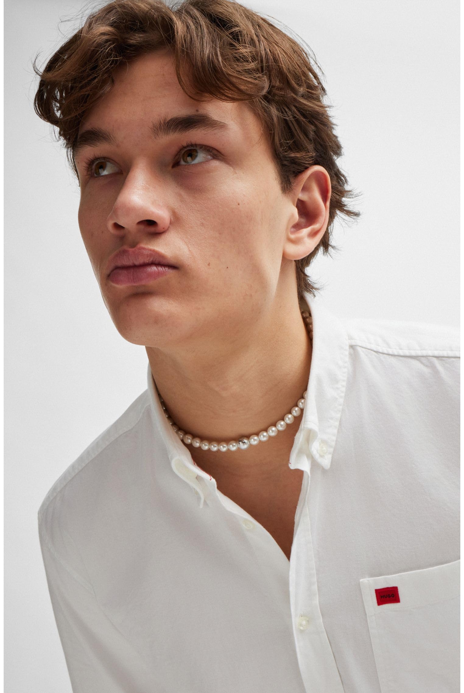 HUGO Herren Evito Slim-Fit Hemd aus Oxford-Baumwolle